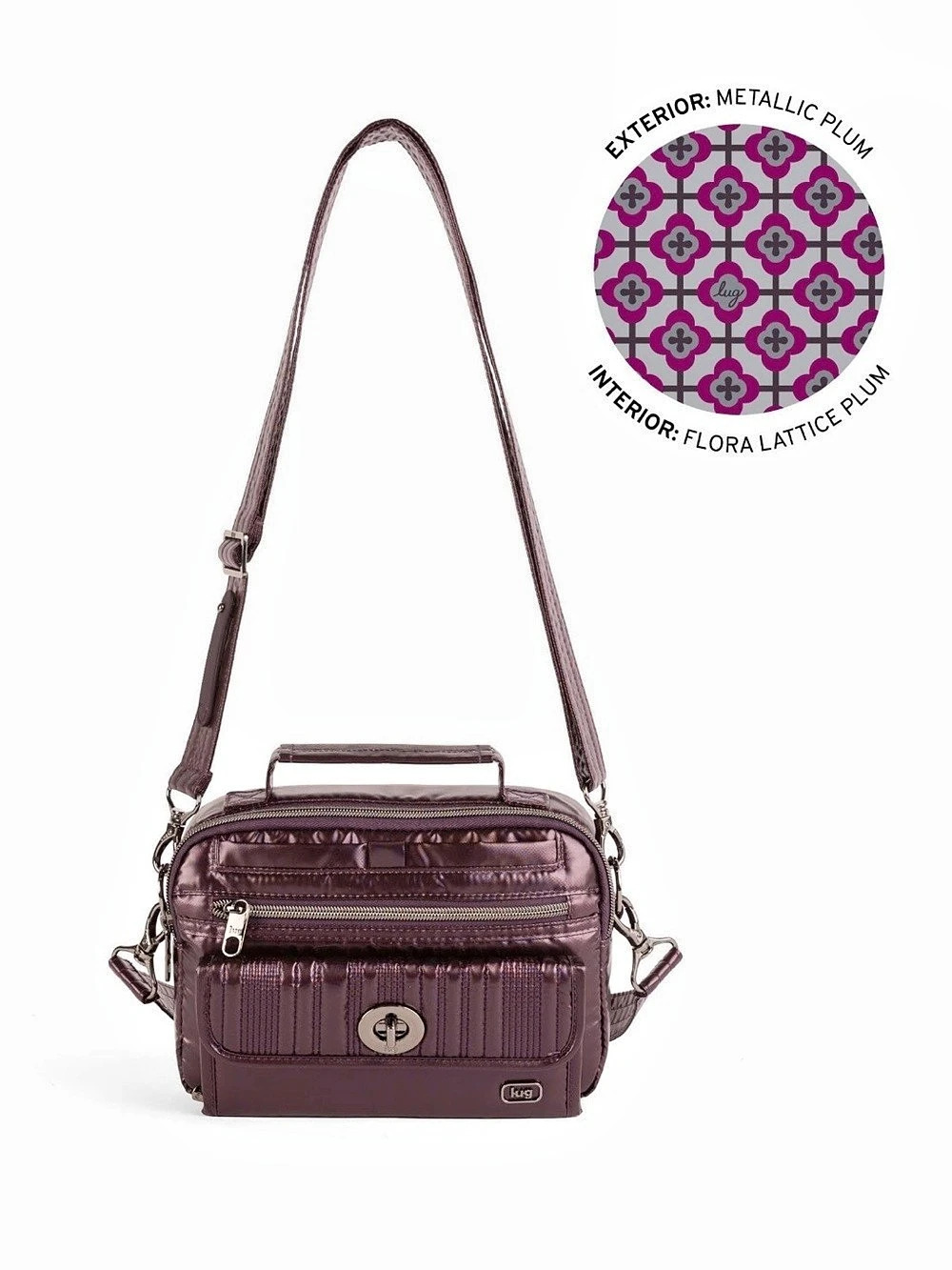 Lug Toss Convertible Crossbody Bag Crossbody in Purple
